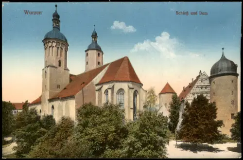 Ansichtskarte Wurzen Schloss und Dom 1916