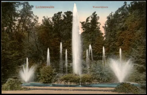 Ansichtskarte Lichtenwalde-Niederwiesa Wasserkünste 1915