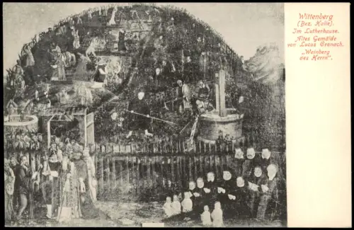 Lutherstadt Wittenberg Im Lutherhause. Altes Gemälde von Lucas Granach 1915