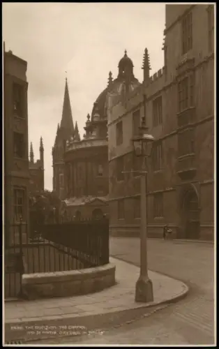 Postcard Oxford THE BODLEIAN THE CAMERA AND ST MARYS CHURCH 1920