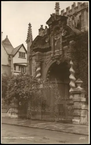 Postcard Oxford St. Mary`s Church Straßen-Ansicht 1920