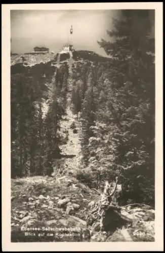 Ebensee Panorama Ebensee-Seilschwebebahn Blick auf die Kopfstation 1930