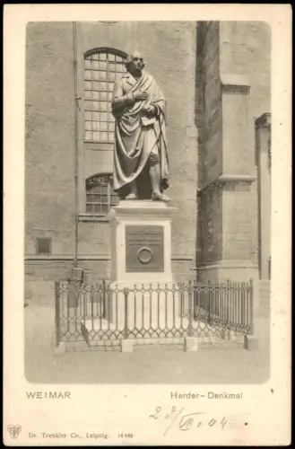 Ansichtskarte Weimar Herder-Denkmal 1904