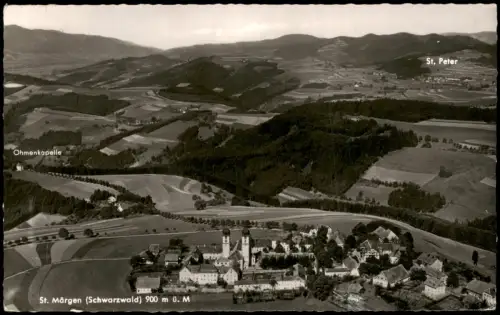 Ansichtskarte St. Märgen Panorama Ansicht (Luftaufnahme) 1957