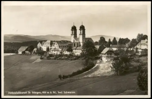 Ansichtskarte St. Märgen Panorama Ansicht Ort im badischen Schwarzwald 1925