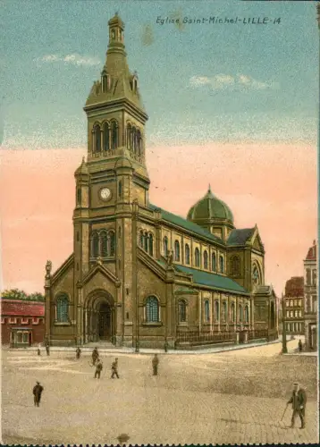 CPA Lille Eglise Saint Michel 1915