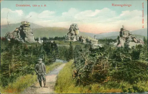 KARPACZ Riesengebirge Polen Dreisteine im Riesengebirge 1918/1907