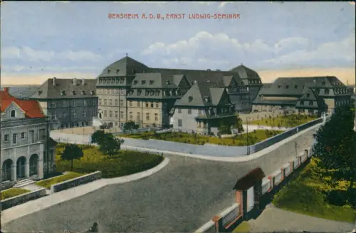 Ansichtskarte Bensheim ERNST LUDWIG-SEMINAR 1918   1. Weltkrieg Feldpost