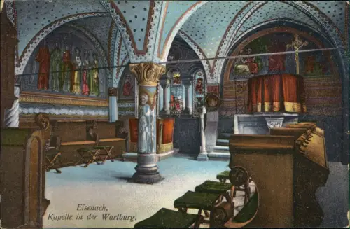 Ansichtskarte Eisenach Kapelle in der Wartburg 1910