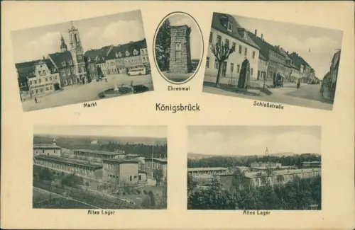 Königsbrück Kinspork 5 Bild Markt Schloßstraße Altes Lager 1938