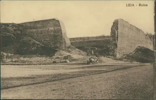 Postcard Lida Ліда Lyda Лида Ruine Militaria 1916