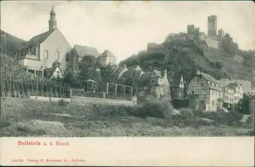 Ansichtskarte Beilstein (Mosel) Partie an der Stadt 1913