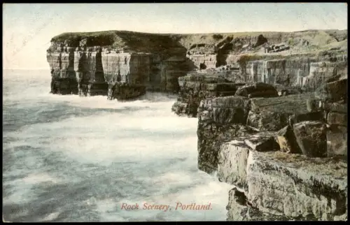 Postcard Portland Rock Scenery, Portland 1910