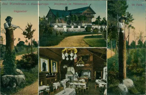 Bad Warmbrunn Hirschberg (Schlesien Jelenia Góra 4B Blockhaus Füllnerpark 1929