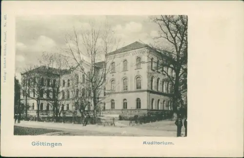 Ansichtskarte Göttingen Universität Auditorium 1912 Passepartout