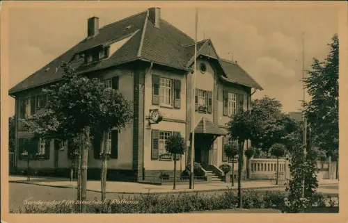 Sandersdorf-Sandersdorf-Brehna Rathaus und Uhr Kr. Bitterfeld 1940