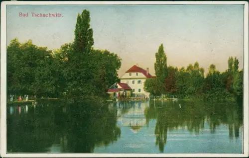 Postcard Tschachwitz b. Kaaden Čachovice (Kadaň) Schloß 1919