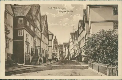 Ansichtskarte Bad Wildungen Wegaer Straße 1922