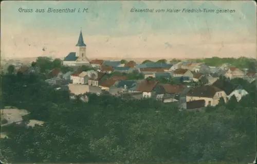 Ansichtskarte Biesenthal Biesenthal vom Kaiserturm gesehen 1909