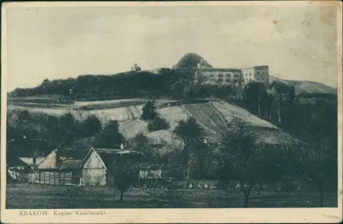 Postcard Krakau Kraków Kopiec Kościuszki. 1929