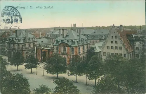 CPA Straßburg Strasbourg Altes Schloß 1909