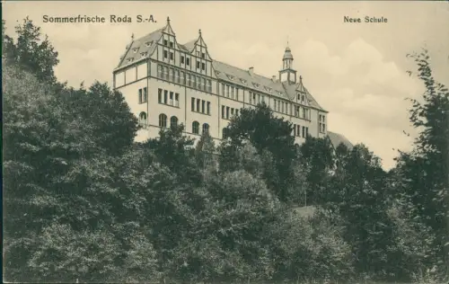 Ansichtskarte Stadtroda Neue Schule 1913