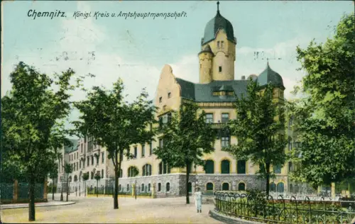 Ansichtskarte Chemnitz Königl. Kreis u. Amtshauptmannschaft. 1910