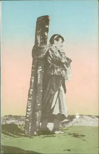 Postcard .Russland Russisch-polnische Arbeiterin Künstlerkarte 1912