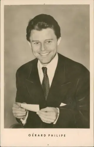Ansichtskarte  GÉRARD PHILIPE Film Fernsehen Theater Schauspieler 1956