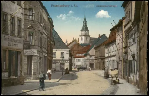 Ansichtskarte Frankenberg (Sachsen) Chemnitzer Straße. 1915