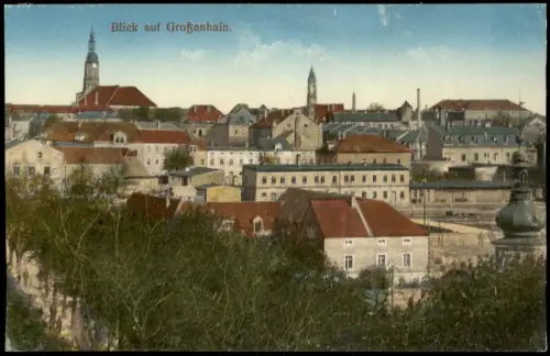 Ansichtskarte Großenhain Blick auf die Stadt 1915