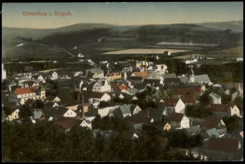 Ansichtskarte Olbernhau Totale 1915