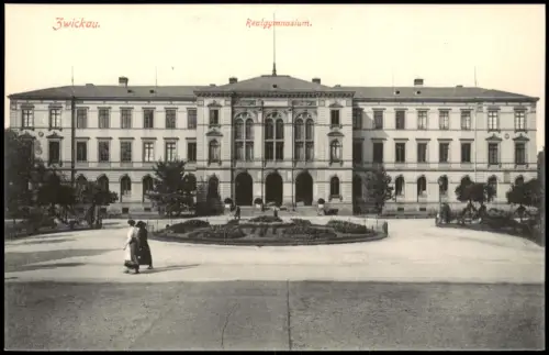 Ansichtskarte Zwickau REalgymnasium 1915