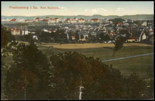 Ansichtskarte Frankenberg (Sachsen) Neue Kasernen. 1915