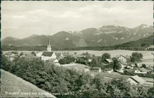 Ansichtskarte Frasdorf Blick auf die Stadt 1961