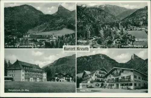 Ansichtskarte Kreuth Kreuth mit Leonhardstein 1955