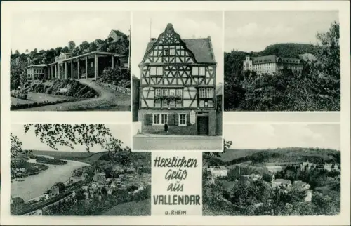 Ansichtskarte Vallendar 5 Bild Stadtteilansichten 1961