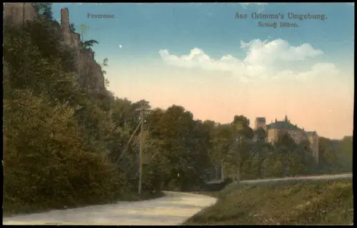Ansichtskarte Grimma Umgebung.Schloß Döben. 1915