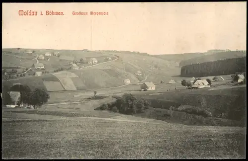 Postcard Moldau Moldava Gasthaus Morgenröte 1909