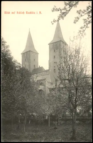 Ansichtskarte Rochlitz Blick auf Schloß 1909