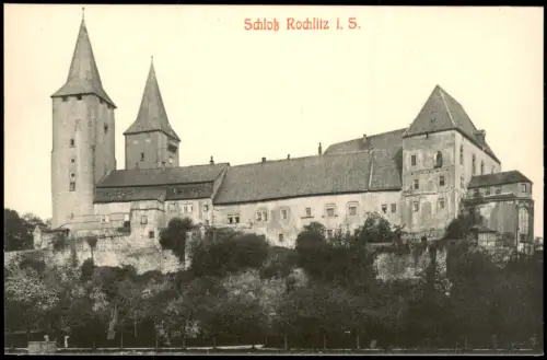 Ansichtskarte Rochlitz Schloß Rochlitz Seitenansicht 1909