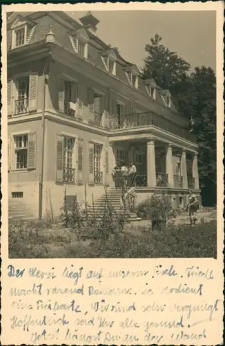Hausfassaden Privataufnahme, Villa mit Personen Stempel Starnberg