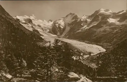 .Schweiz Piz Bernina Schweiz Alpen Gletscher Region Graubünden Oberengadin 1920