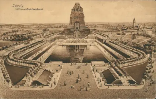 Ansichtskarte Leipzig Völkerschlachtdenkmal 1916 1. Weltkrieg Feldpost gelaufen