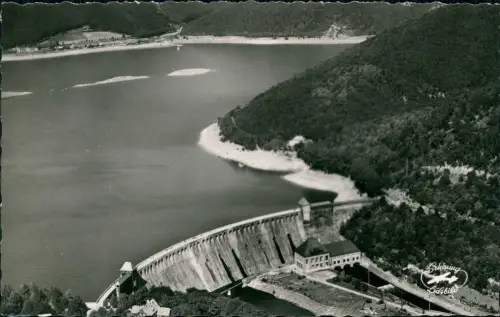 Ansichtskarte Waldeck (am Edersee) Edertalsperre Luftbild Fliegeraufnahme 1963
