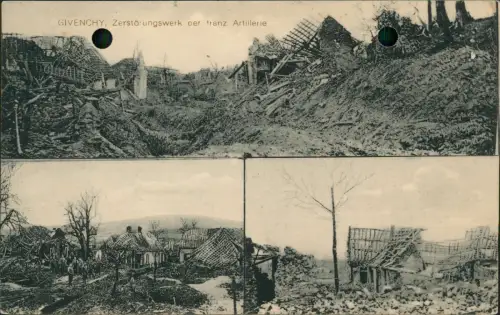 CPA Givenchy-en-Gohelle  Artillerie-Beschuss 1916   1. Weltkrieg Feldpost