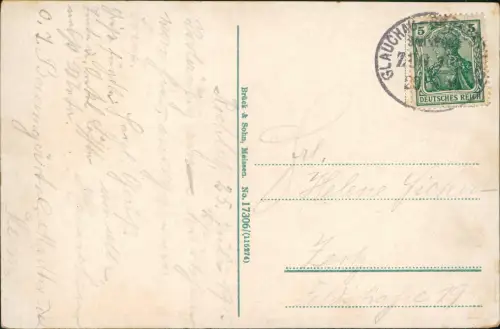 Ansichtskarte Rochlitz Schloß Rochlitz - Eingang 1914 Bahnpoststempel