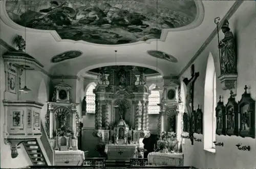 Ansichtskarte Rechtis-Weitnau Pfarrkirche St. Ulrich - Altar Fotokarte 1968