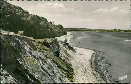 Ansichtskarte Eckernförde Luftbild Möwenberge Colorfotokarte 1956