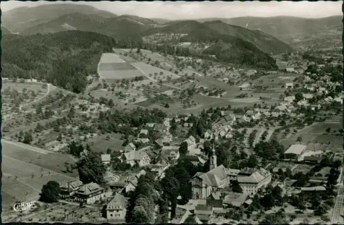 Ansichtskarte Zell am Harmersbach Luftbild Fliegeraunahme 1959